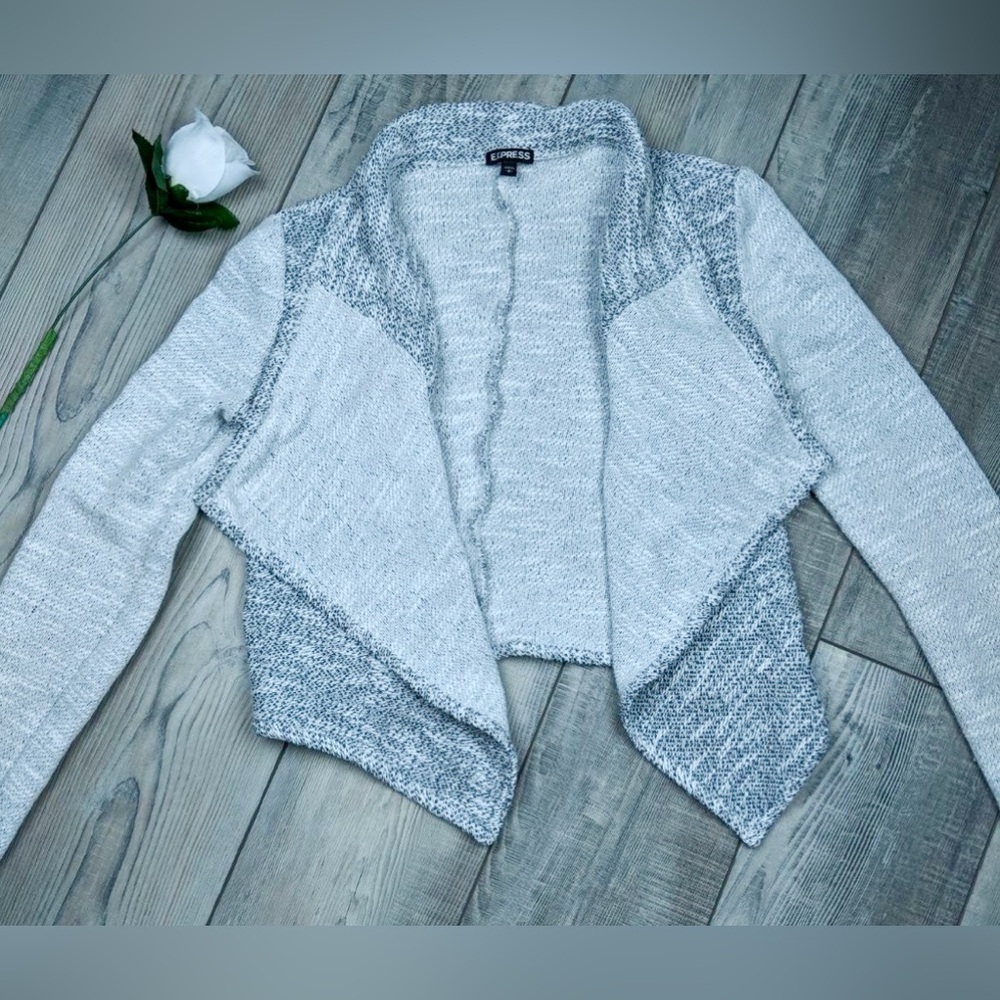 Express Heathered Gray Cardigan